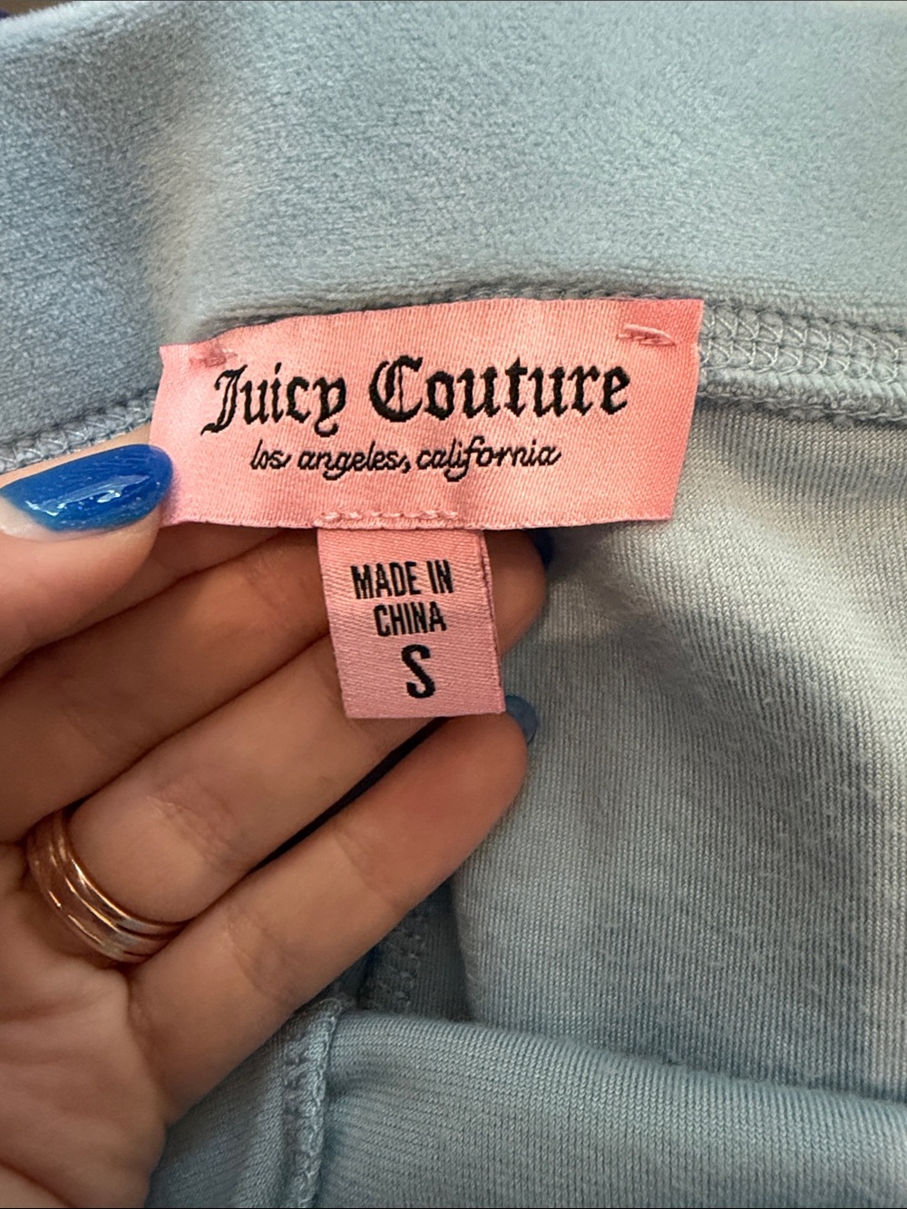 Juicy Couture Light Blue Velour Track Suit - Picture 5 of 11